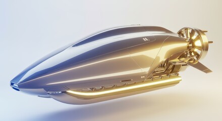 Futuristic Golden Vehicle: A Sleek Design Concept