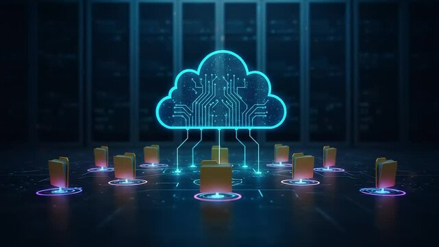 Cloud storage system with connected folders