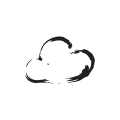 Cloud icon vector silhouette 