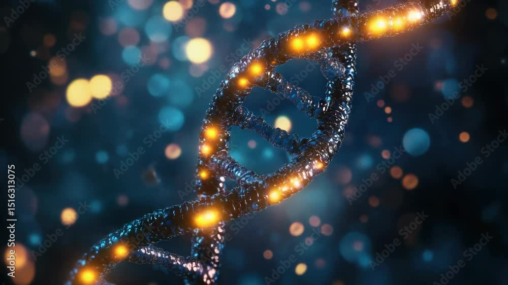 Aufkleber a detailed view of two complementary dna strands