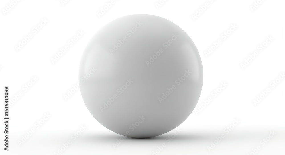 Poster abstract minimalist white sphere on white background: a study in simplicity and form