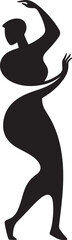 Character woman logo silhouette 