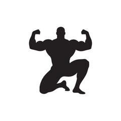 muscular male silhouette icon