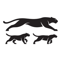 silhouette of a polar bear logo vector