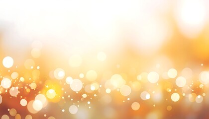 Golden Bokeh Lights Background.