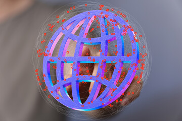 High-tech image depicting global connectivity, data transfer, and network infrastructure.