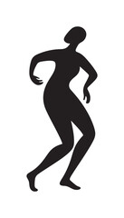 silhouette of a man running