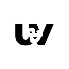 U&V logo vector illustration of an abstract symbol