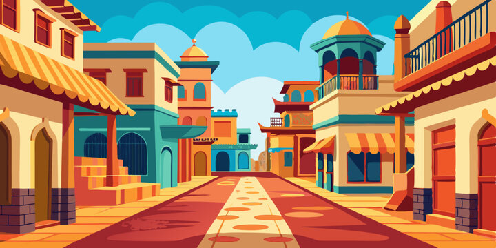 Sun-Baked Heritage: Painted Facades Along a Storybook Street