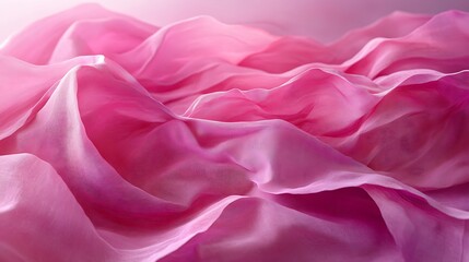 Fototapeta premium Abstract pink silk waves background with delicate folds and subtle gradients