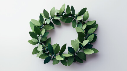 Sleek magnetic Christmas wreath featuring minimalist design, modular white elements creating flexible seasonal decor