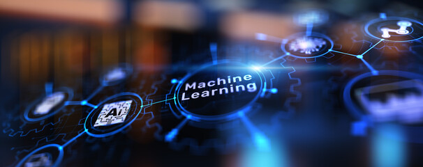 Machine Deep learning algorithms, Artificial intelligence, AI, Automation and modern technology in business as concept.