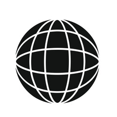 3D Globe Icon Spherical Wireframe Design Representing Global Connectivity Networking and International Symbolism with a Modern Aesthetic in Various Colors