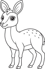 cute patagonian mara drawing for kids vector illustration