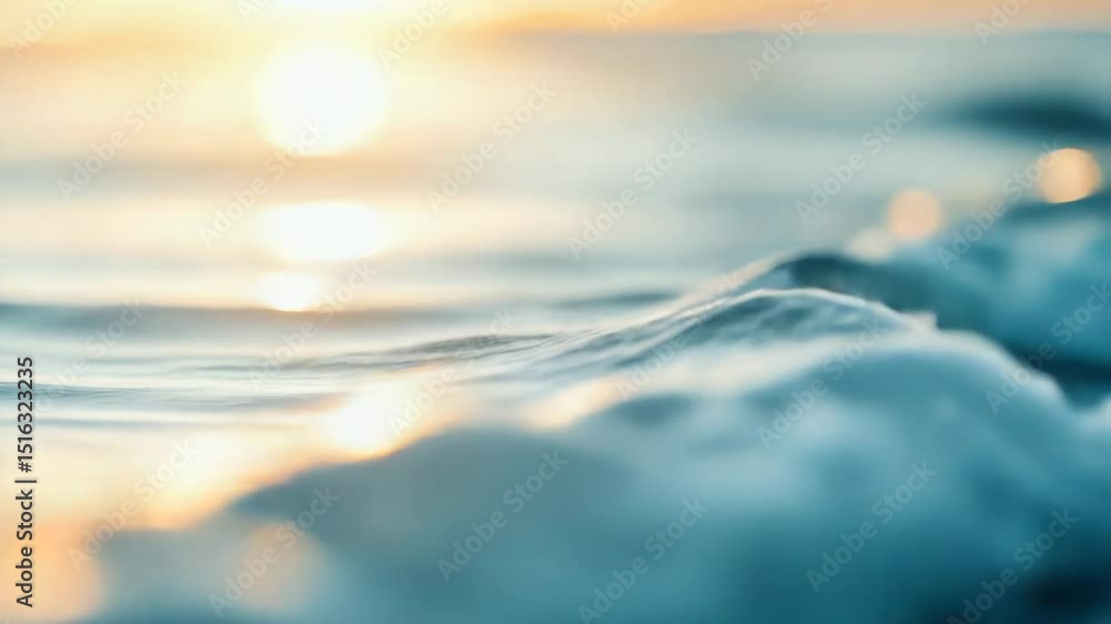 Poster A close-up view of an ocean wave, great for use in beach or nature-themed projects
