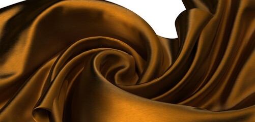 Elegant golden brown silk fabric, perfect for design projects.  Rich texture and deep color.