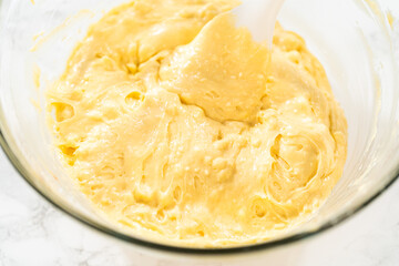 Whisking Delight - Bundt Cake Batter Preparation Begins