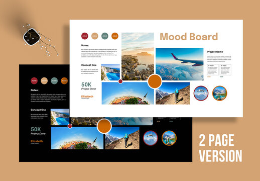 Travel Mood Board Template for Wanderlust Inspiration