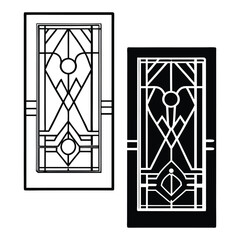 Art deco geometric window designs