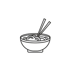 Traditional Japanese Ramen with Chopsticks