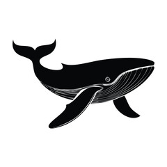 Fototapeta premium blue whale vector illustration of a silhouette