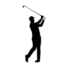 Obraz premium golf player silhouette