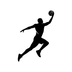 Basketball player silhouette vector