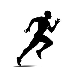 Obraz premium running man silhouette
