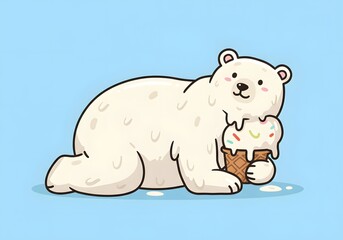 Fototapeta premium Polar Bear on Ice