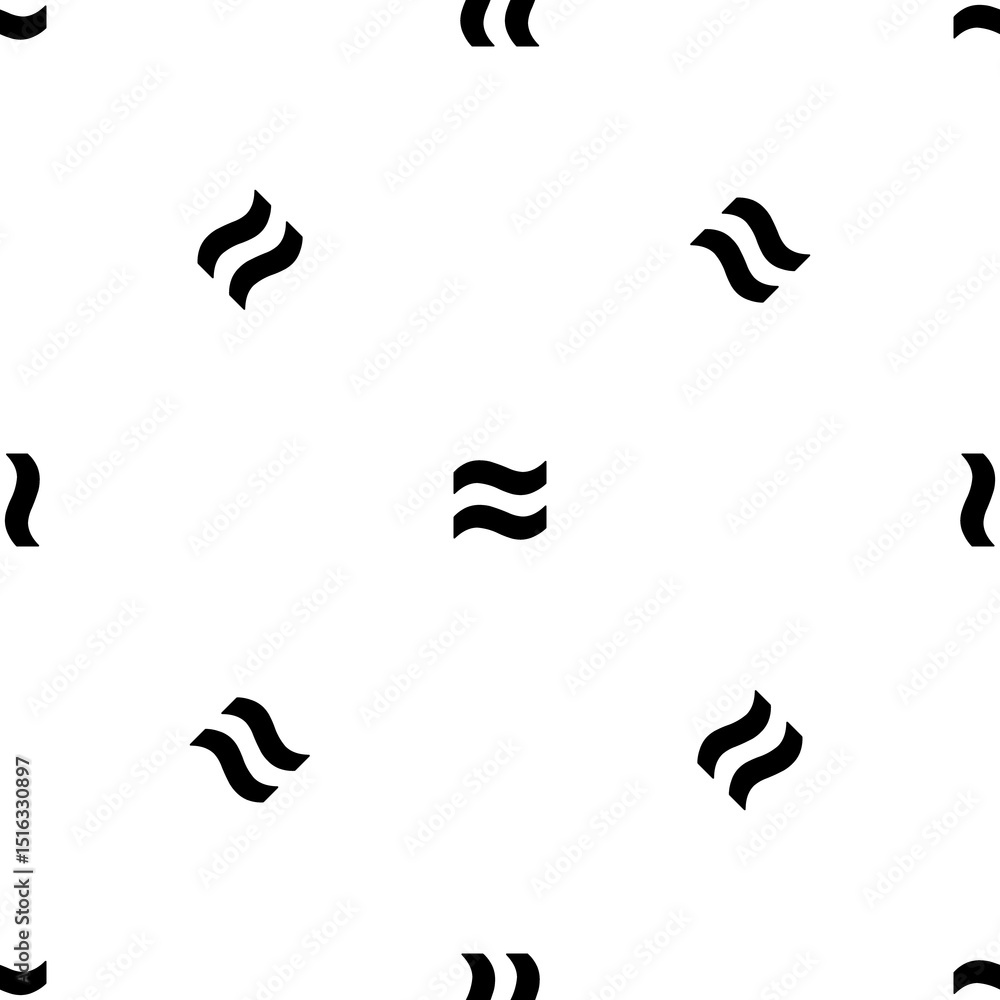 Poster seamless pattern of repeated black approximately equal symbols. elements are evenly spaced and some 