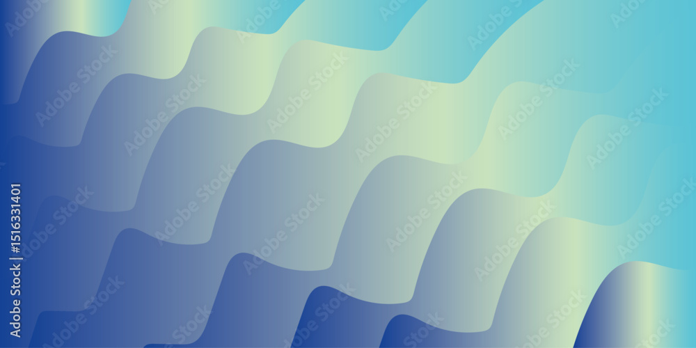 Poster background with abstract wave patterns in shades of blue and white.creating a soft wave pattern, per