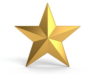 Fototapeta premium Golden star on white background (2)