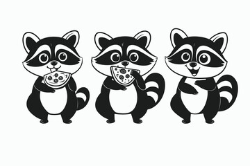 set of funny cartoon animals