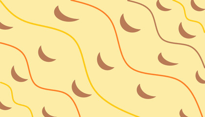 abstract seamless pattern with crescent moon