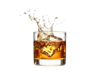 glass of alcohol isolated.