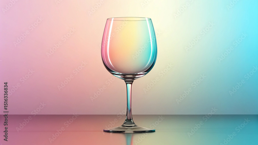Poster futuristic 3d background with transparent gradient glass style design
