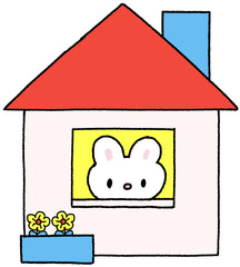 토끼의 집 © titi.drawing