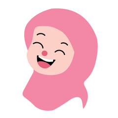 Muslim Woman Vector Cartoon