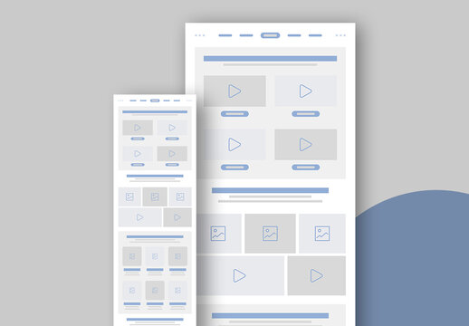 Minimal Wireframe Template Layout
