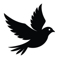 Fototapeta premium Energetic canary bird dancing silhouette great for cheerful and vibrant designs vector illustration.