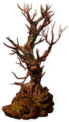 3D Rendering Underwater Tree on White