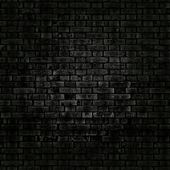 Dark grunge brick wall creating dramatic textured background