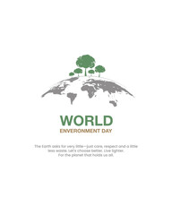 world  environment day, world map with leaves