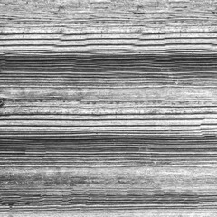 Close up of weathered gray wood grain showing growth rings