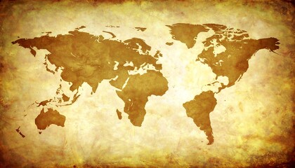 Vintage world map on aged parchment (1)