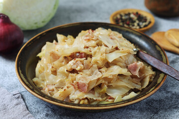 Southern Fried Cabbage, traditional dish in the South of the USA