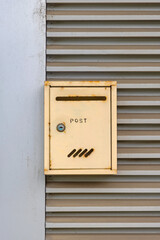 Fence Mounted Old Rusty Mailbox Letter Box Post