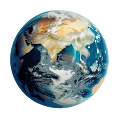 earth globe on white background