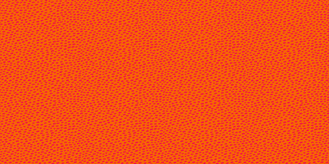 Polka dot horizontal seamless pattern in orange and red. Hand drawn vector texture with vibrant irregular dots and bold grainy look. Great for abstract fabric, pop art print, or wrapping paper.
