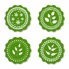 set of eco icons vector